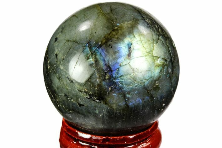 Flashy, Polished Labradorite Sphere - Great Color Play #105774